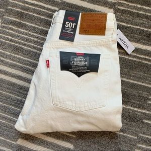 Levi's 501 Skinny White Jeans - for Aritzia